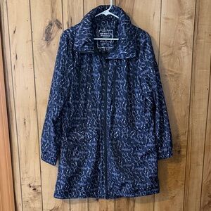 Lucky Brand Dark Patterned Trench Coat